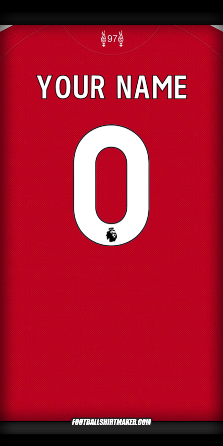 Jersey Liverpool FC 2025/2026 -  your name - 0