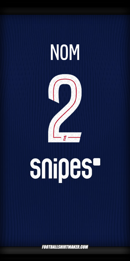 Maillot Paris Saint Germain 2025/2026 -  nom - 2