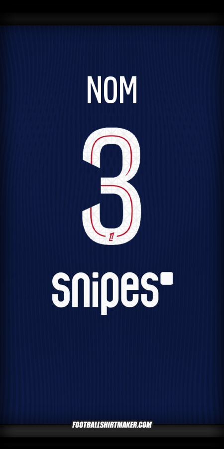 Maillot Paris Saint Germain 2025/2026 -  nom - 3