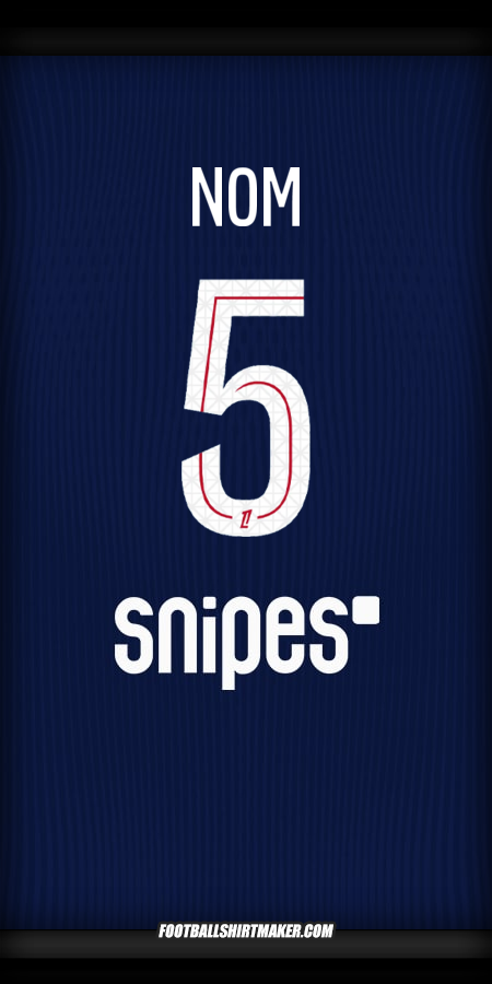 Maillot Paris Saint Germain 2025/2026 -  nom - 5