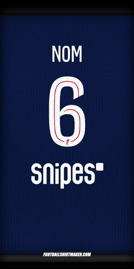 Maillot Paris Saint Germain 2025/2026 -  nom - 6