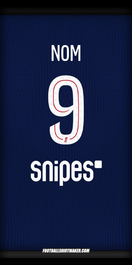 Maillot Paris Saint Germain 2025/2026 -  nom - 9