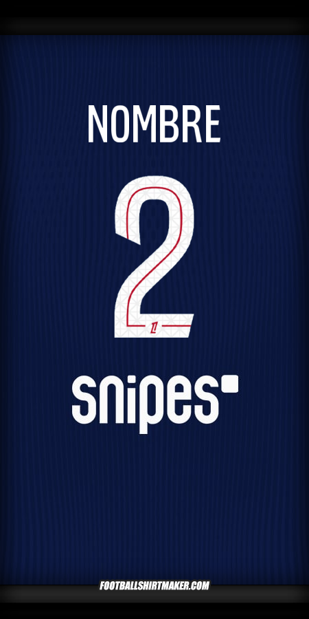 Jersey Paris Saint Germain 2025/2026 -  nombre - 2