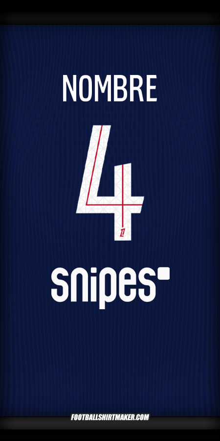Jersey Paris Saint Germain 2025/2026 -  nombre - 4