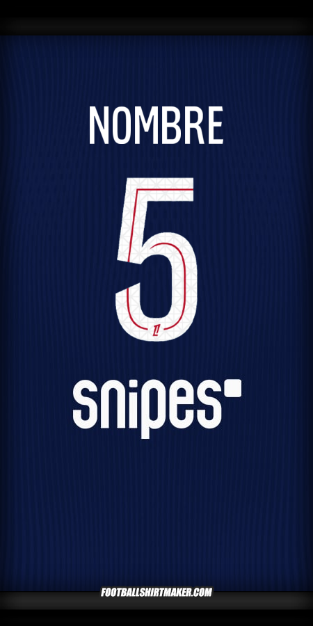 Jersey Paris Saint Germain 2025/2026 -  nombre - 5