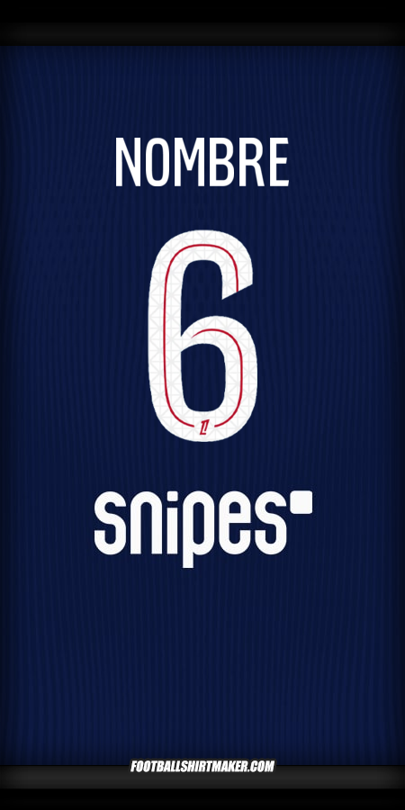 Jersey Paris Saint Germain 2025/2026 -  nombre - 6