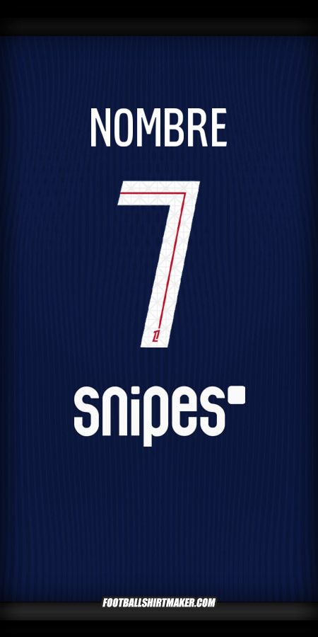 Camiseta Paris Saint Germain 2025/2026 -  nombre - 7