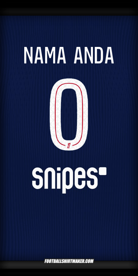 Jersey Paris Saint Germain 2025/2026 -  nama anda - 0