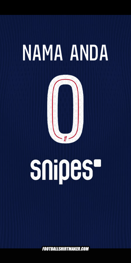 Jersey Paris Saint Germain 2025/2026 -  nama anda - 0