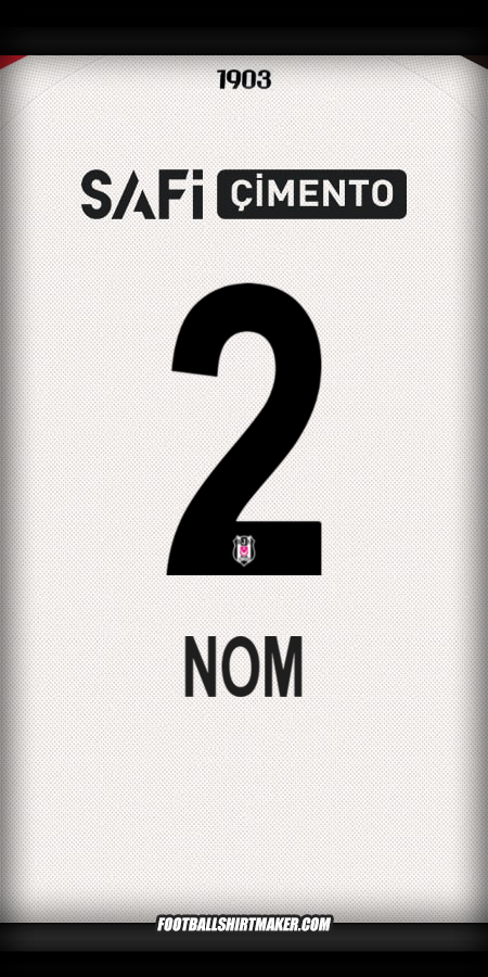 Maillot Besiktas JK 2025/2026 -  nom - 2