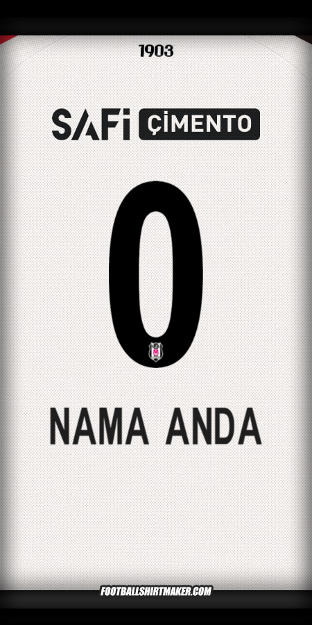 Jersey Besiktas JK 2025/2026 -  nama anda - 0