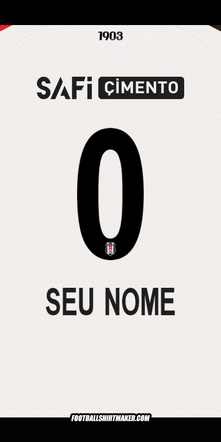 Camisa Besiktas JK 2025/2026 -  seu nome - 0