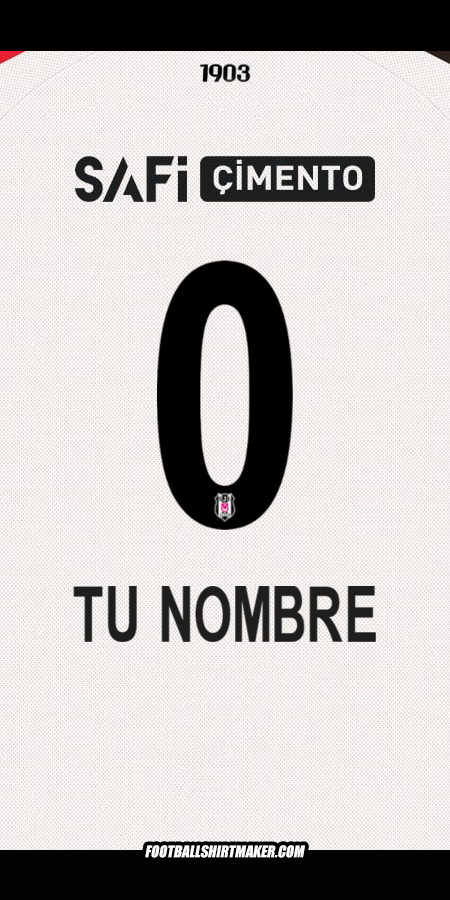 Jersey Besiktas JK 2025/2026 -  tu nombre - 0