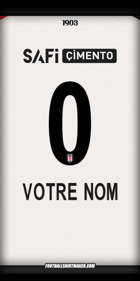 Maillot Besiktas JK 2025/2026 -  votre nom - 0