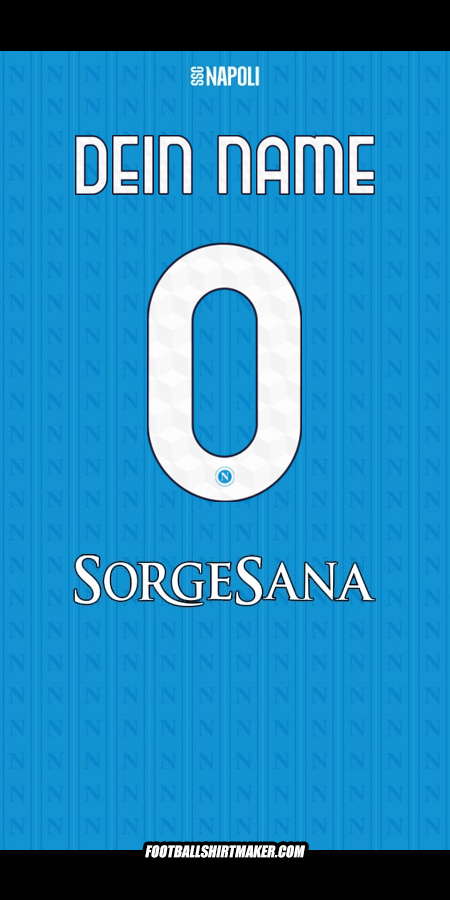 Trikot SSC Napoli 2025/2026 -  dein name - 0