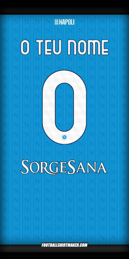Camisola SSC Napoli 2025/2026 -  o teu nome - 0
