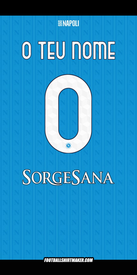 Camisola SSC Napoli 2025/2026 -  o teu nome - 0