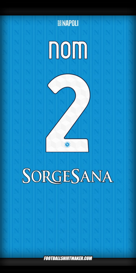 Maillot SSC Napoli 2025/2026 -  nom - 2