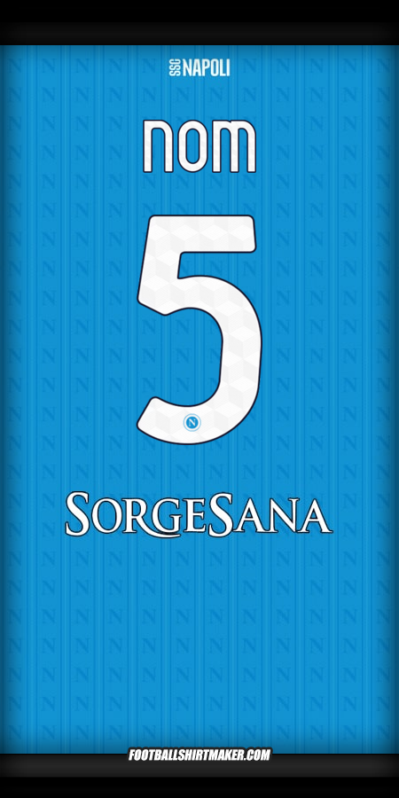 Maillot SSC Napoli 2025/2026 -  nom - 5