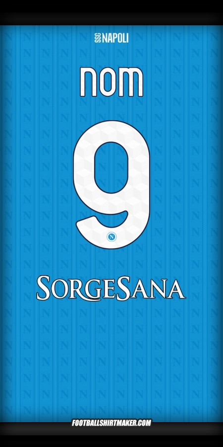 Maillot SSC Napoli 2025/2026 -  nom - 9