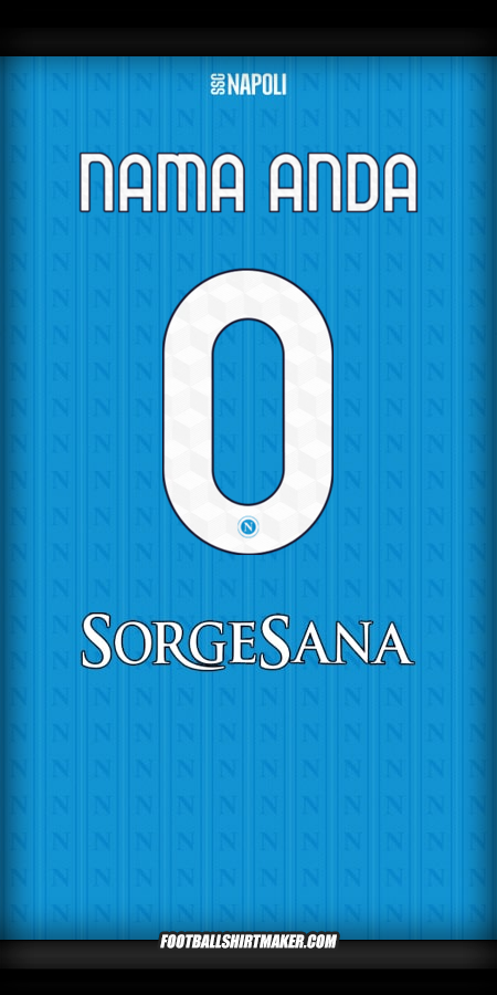 Jersey SSC Napoli 2025/2026 -  nama anda - 0