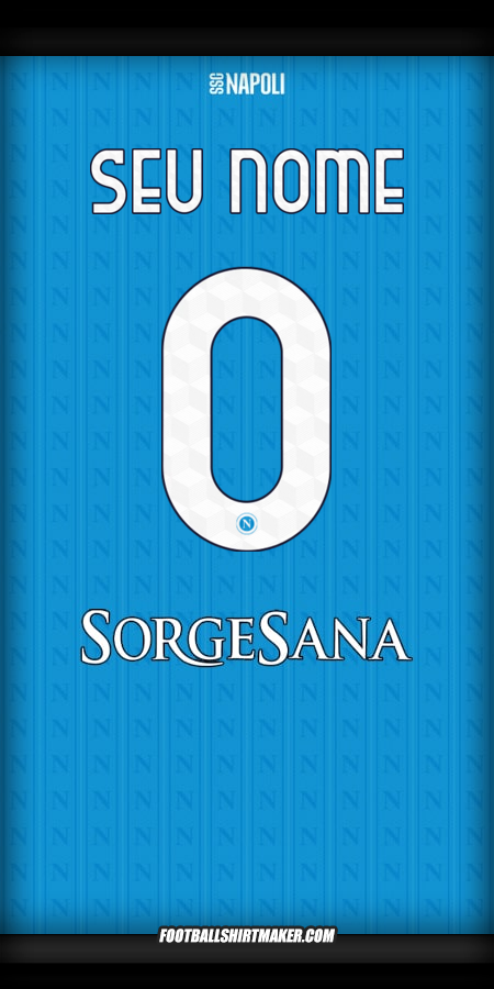 Camisa SSC Napoli 2025/2026 -  seu nome - 0