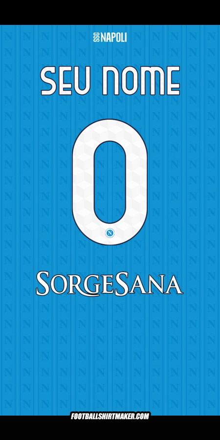 Camisa SSC Napoli 2025/2026 -  seu nome - 0