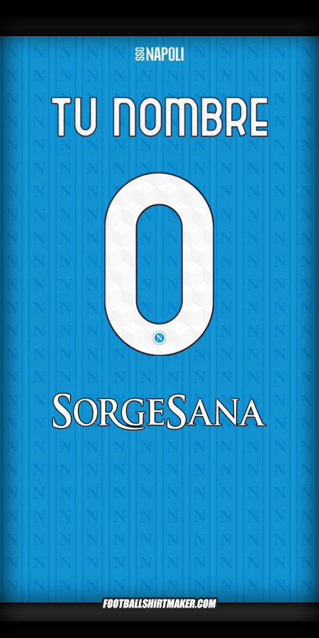 Camiseta SSC Napoli 2025/2026 -  tu nombre - 0
