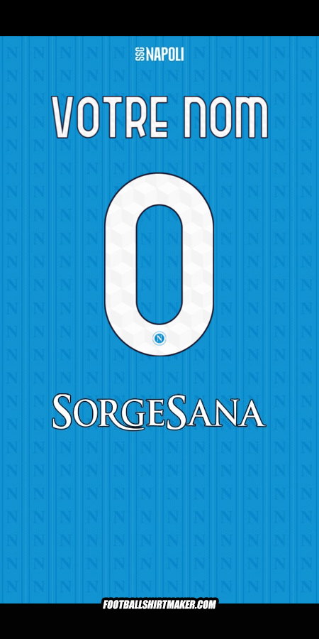 Maillot SSC Napoli 2025/2026 -  votre nom - 0