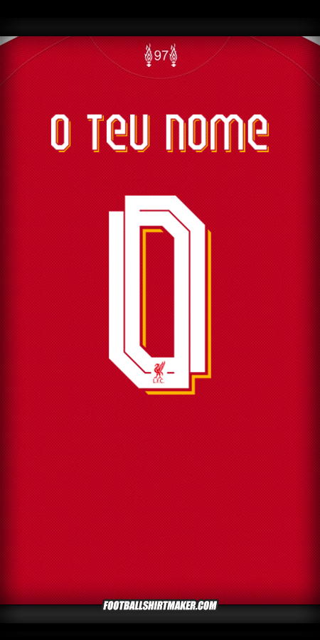 Camisola Liverpool FC Cup 2025/2026 -  o teu nome - 0