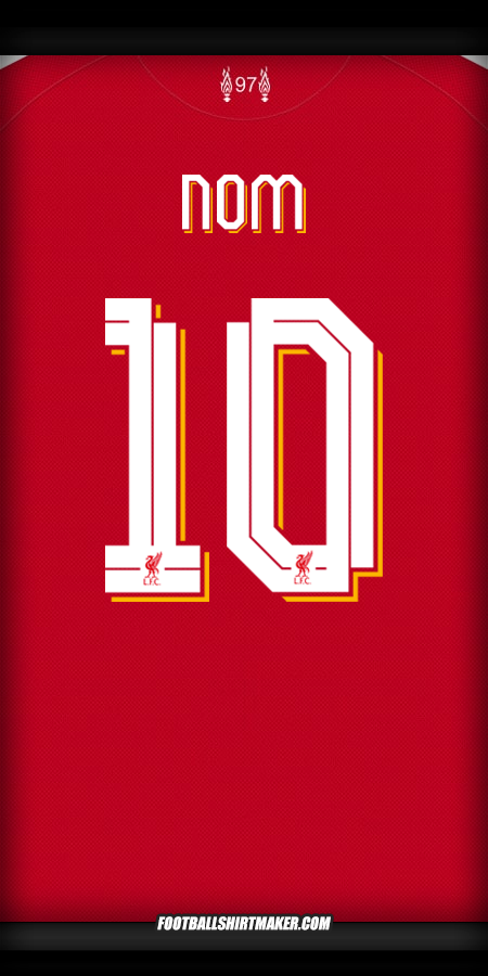 Maillot Liverpool FC Cup 2025/2026 -  nom - 10