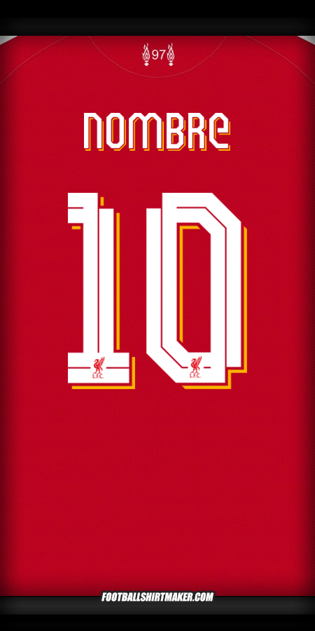 Jersey Liverpool FC Cup 2025/2026 -  nombre - 10