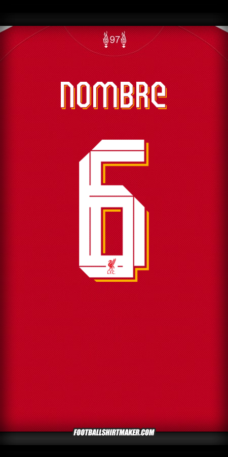 Camiseta Liverpool FC Cup 2025/2026 -  nombre - 6