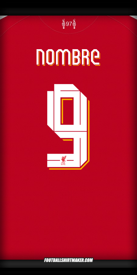 Jersey Liverpool FC Cup 2025/2026 -  nombre - 9