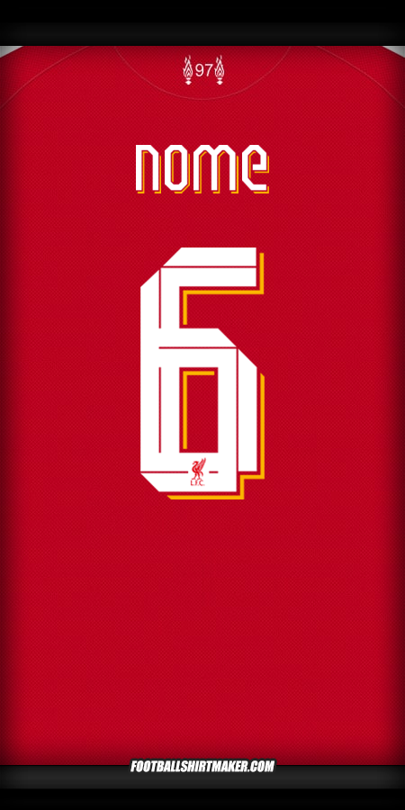 Camisa Liverpool FC Cup 2025/2026 -  nome - 6