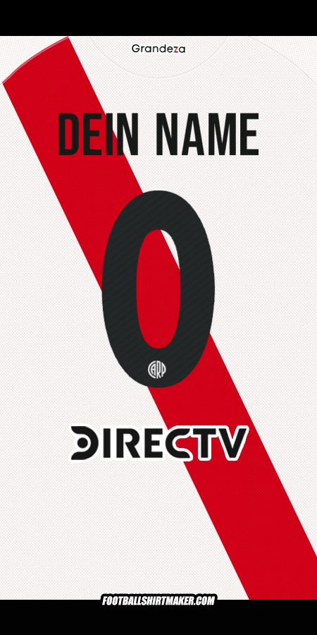 Trikot River Plate 2025/2026 -  dein name - 0