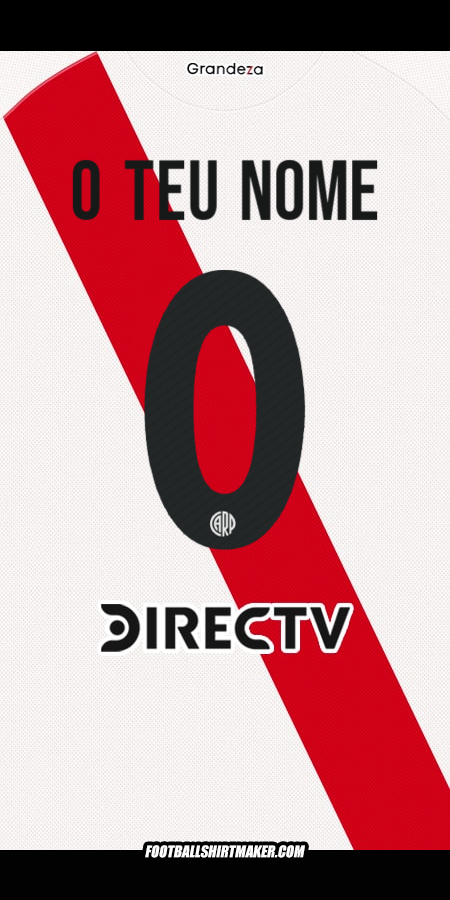 Camisola River Plate 2025/2026 -  o teu nome - 0