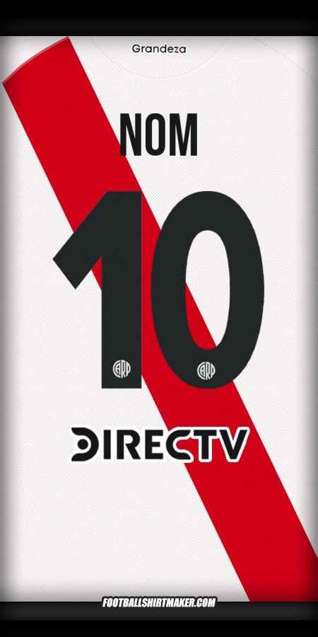 Maillot River Plate 2025/2026 -  nom - 10