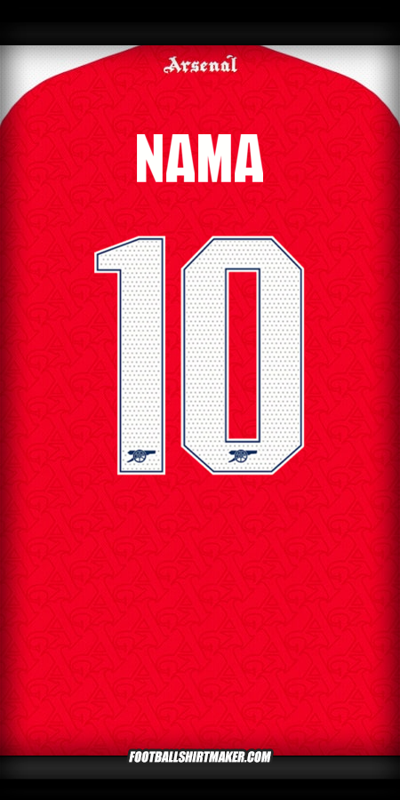 Jersey Arsenal Cup 2025/2026 -  nama - 10