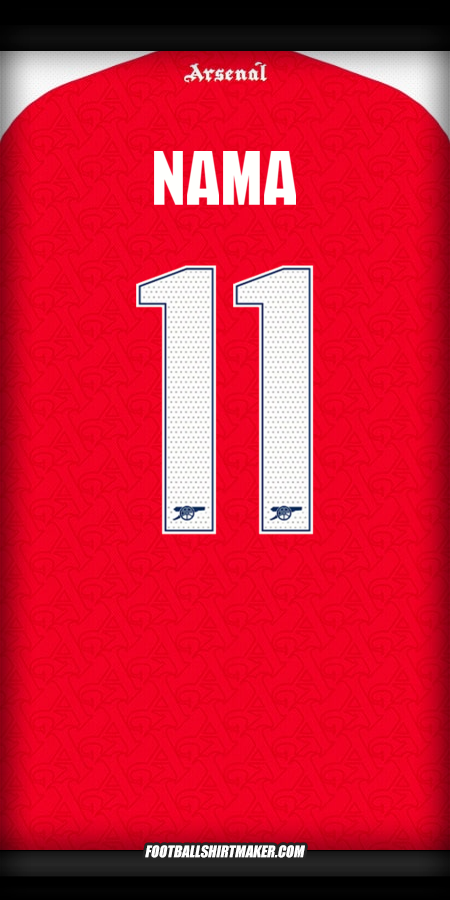 Jersey Arsenal Cup 2025/2026 -  nama - 11