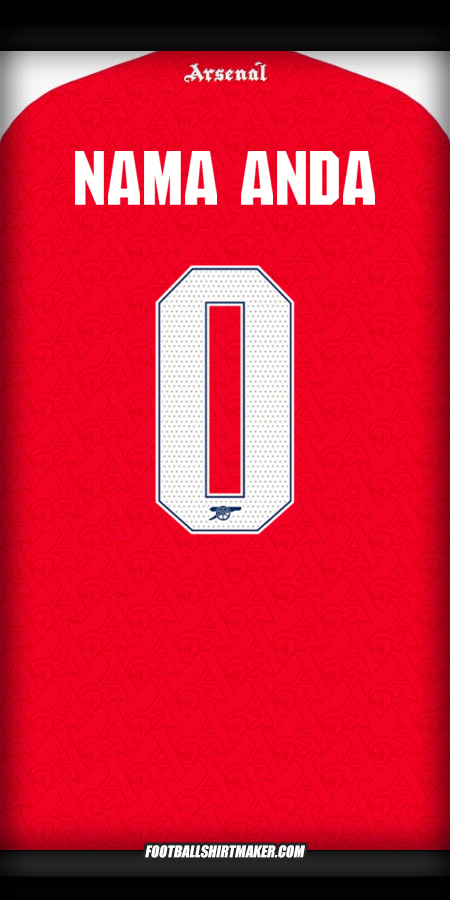 Jersey Arsenal Cup 2025/2026 -  nama anda - 0