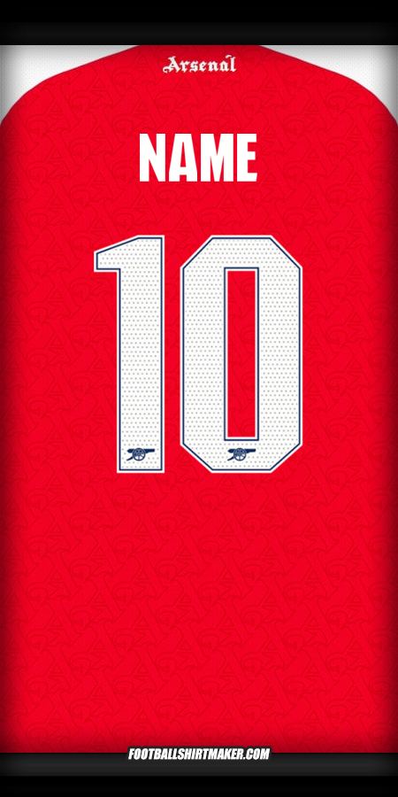 Jersey Arsenal Cup 2025/2026 -  name - 10