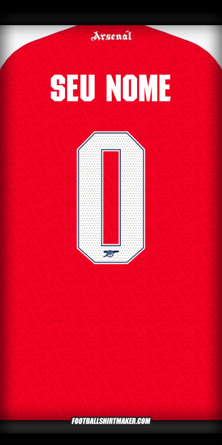 Camisa Arsenal 2025/2026 Cup -  seu nome - 0