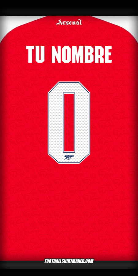 Camiseta Arsenal Cup 2025/2026 -  tu nombre - 0