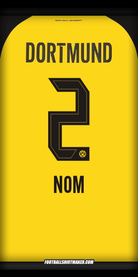 Maillot Borussia Dortmund 2025/2026 -  nom - 2