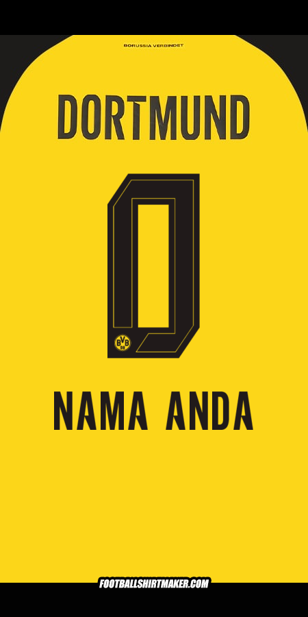 Jersey Borussia Dortmund 2025/2026 -  nama anda - 0