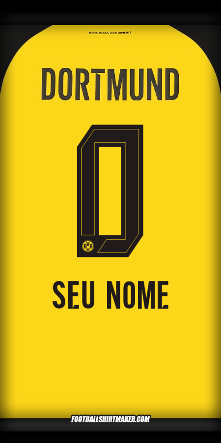 Camisa Borussia Dortmund 2025/2026 -  seu nome - 0