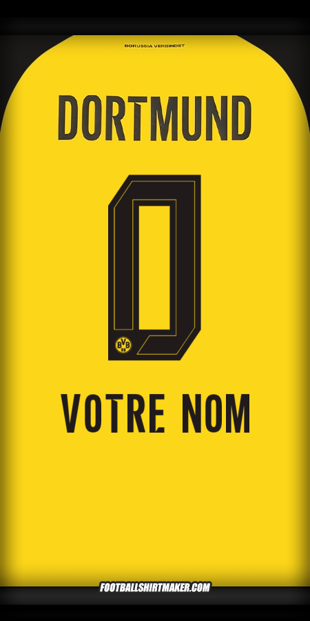 Maillot Borussia Dortmund 2025/2026 -  votre nom - 0