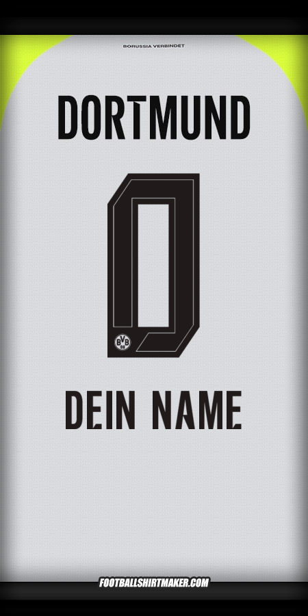 Trikot Borussia Dortmund 2025/2026 Auswärts -  dein name - 0