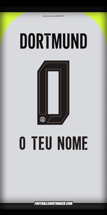 Camisola Borussia Dortmund 2025/2026 Alternativa -  o teu nome - 0